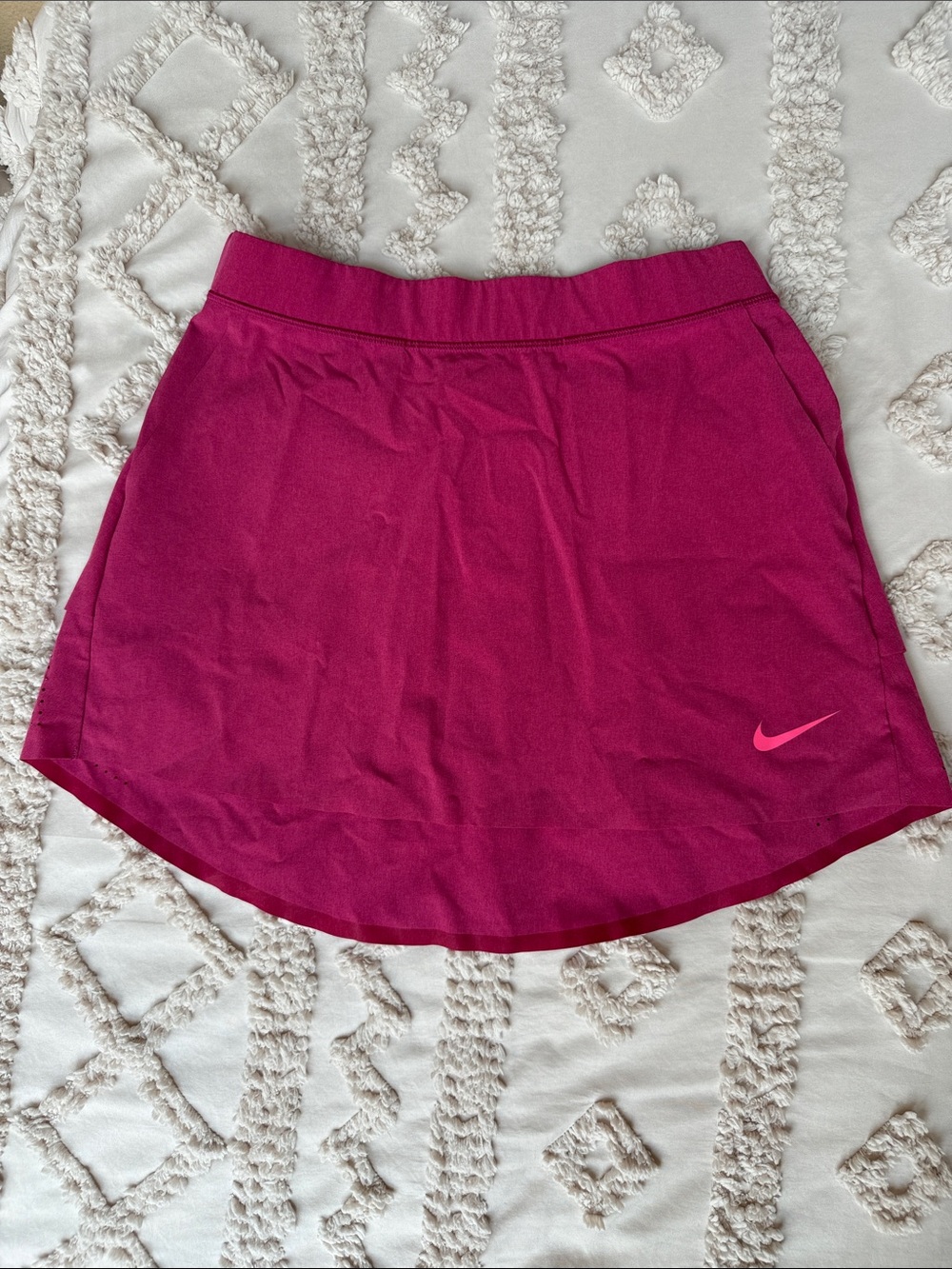Nike Fuchsia High-Low Athletic Skirt with Pink Swoosh